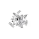 TCM FX Metallic Konfetti rechteckig 55x18mm, silber, Lasereffekt, 1kg