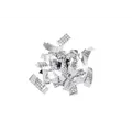TCM FX Metallic Konfetti rechteckig 55x18mm, silber, Lasereffekt, 1kg