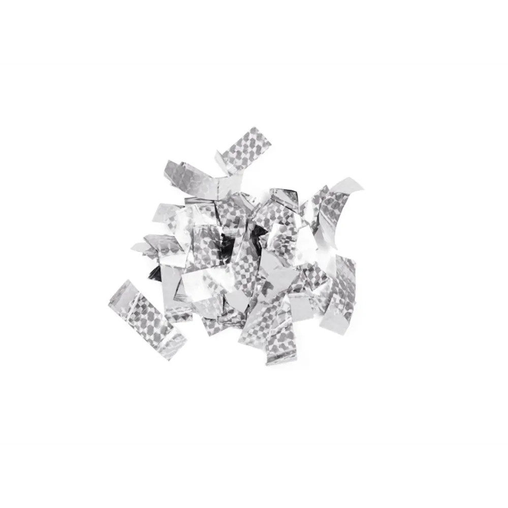 TCM FX Metallic Konfetti rechteckig 55x18mm, silber, Lasereffekt, 1kg