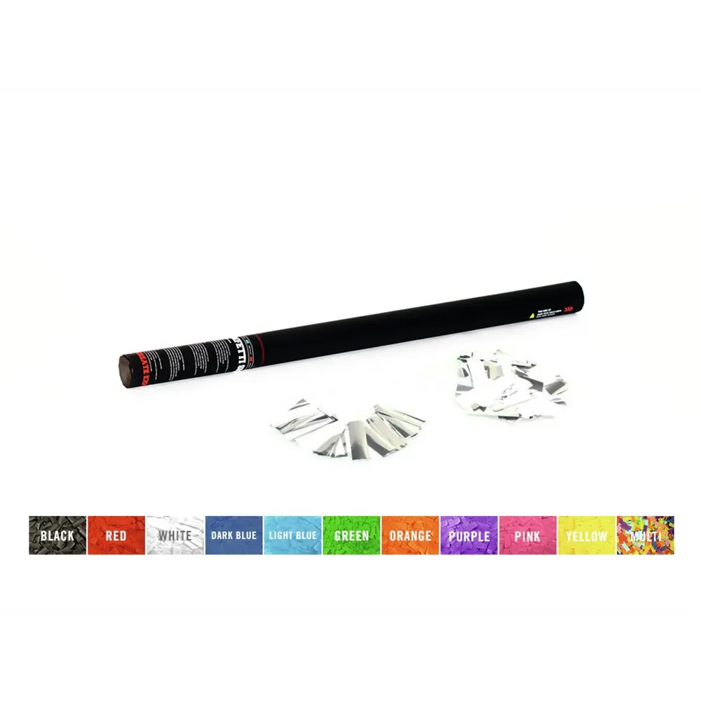 TCM FX Konfetti-Shooter 80cm, weiß/silber