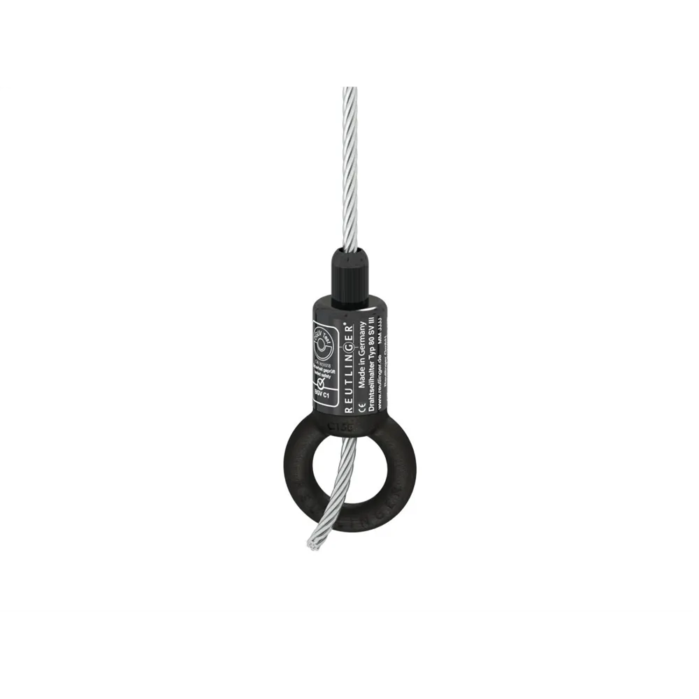 REUTLINGER Drahtseilhalter Typ 80SVIII-RING sw