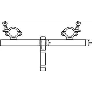 EUROLITE TAH-52 Traversenadapter mit TV-Zapfen