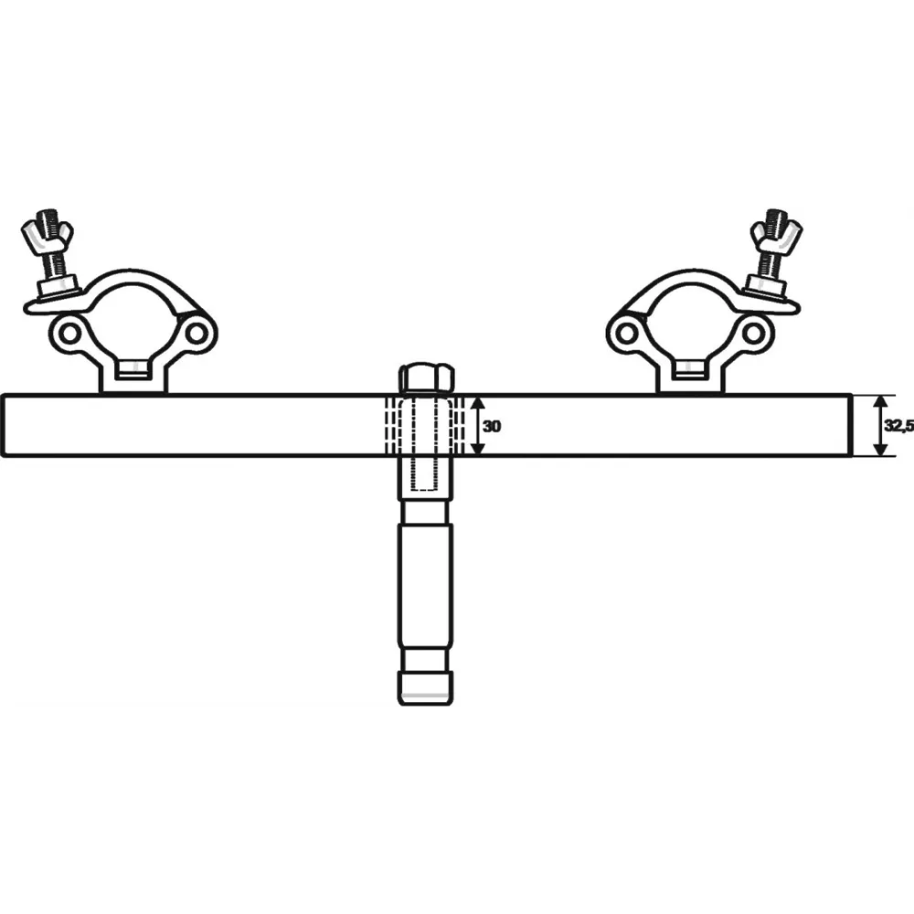 EUROLITE TAH-52 Traversenadapter mit TV-Zapfen