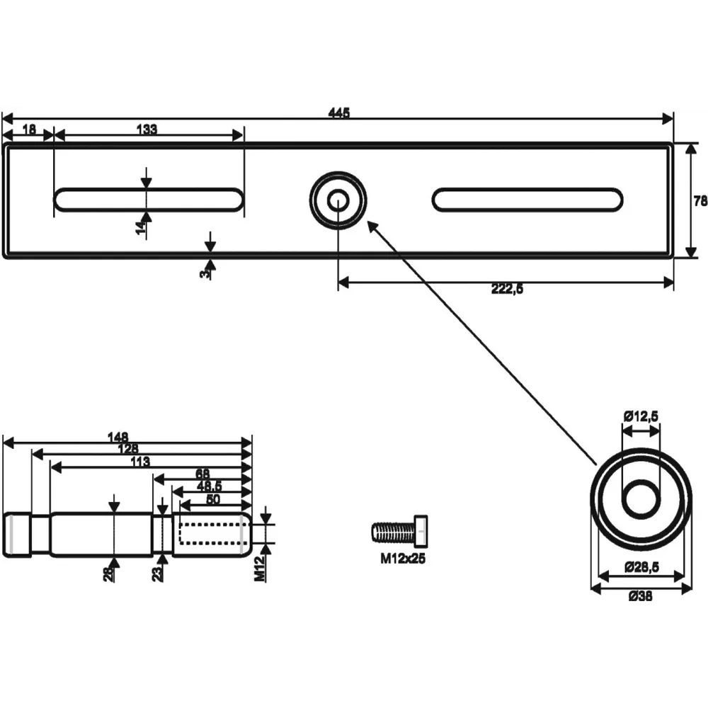 EUROLITE TAH-52 Traversenadapter mit TV-Zapfen