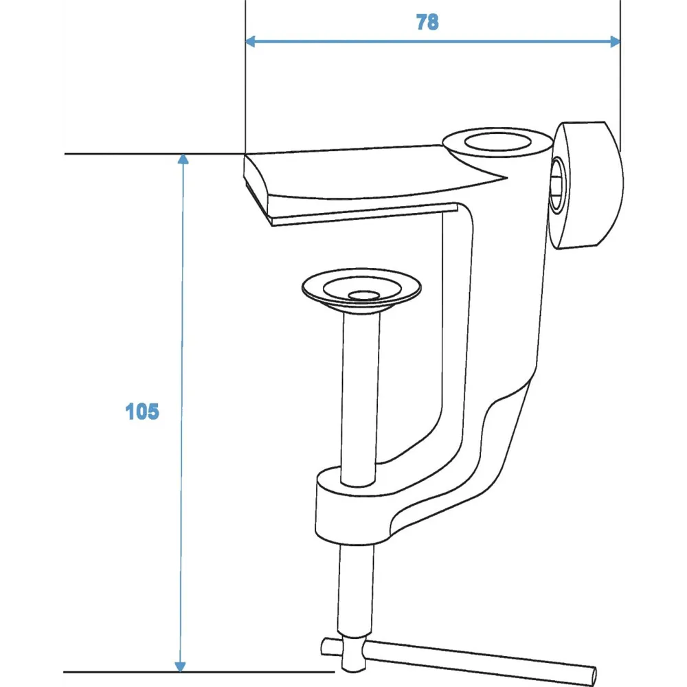 OMNITRONIC Halter Typ A für Tisch-Mikrofonarm sw