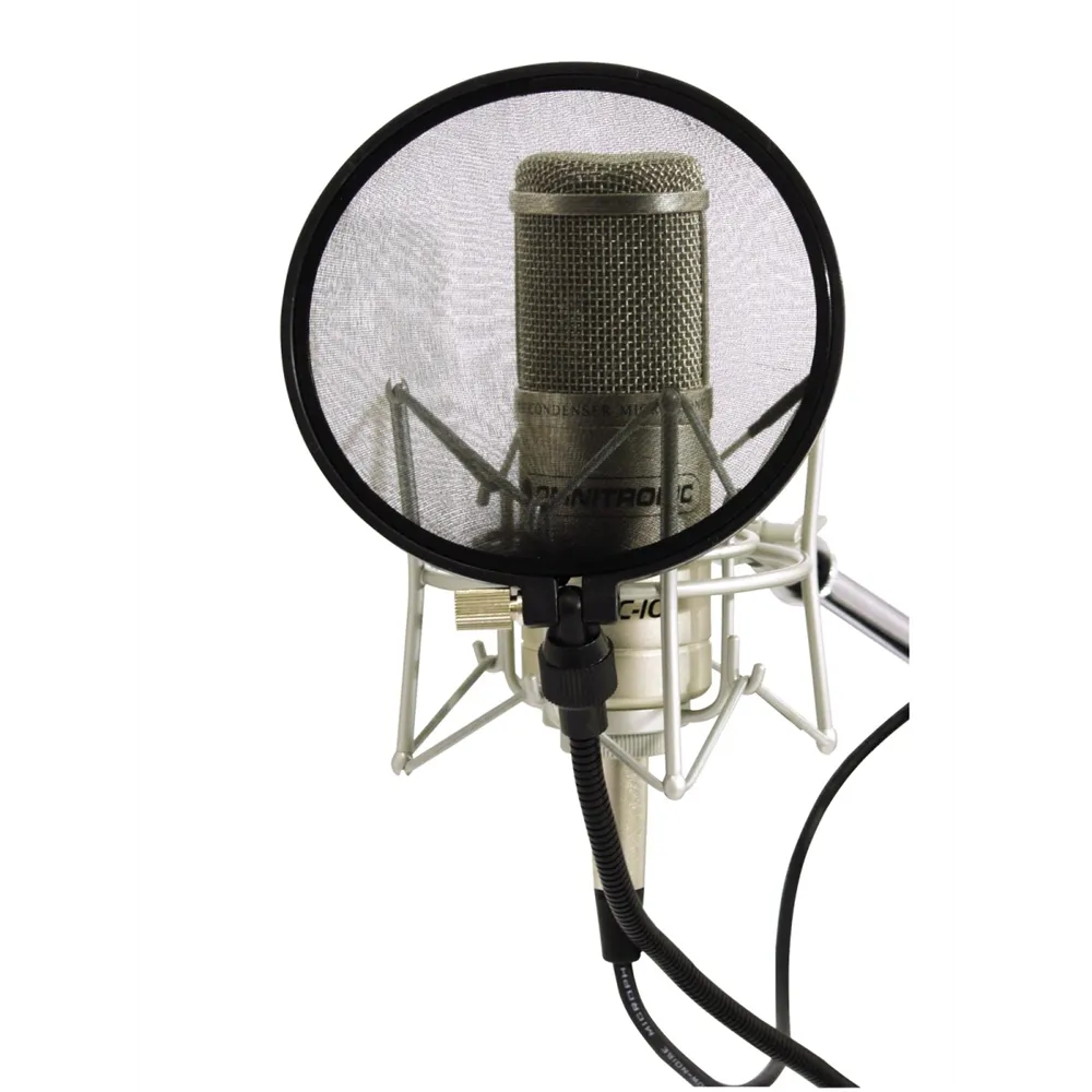 OMNITRONIC Mikrofon-Popfilter schwarz
