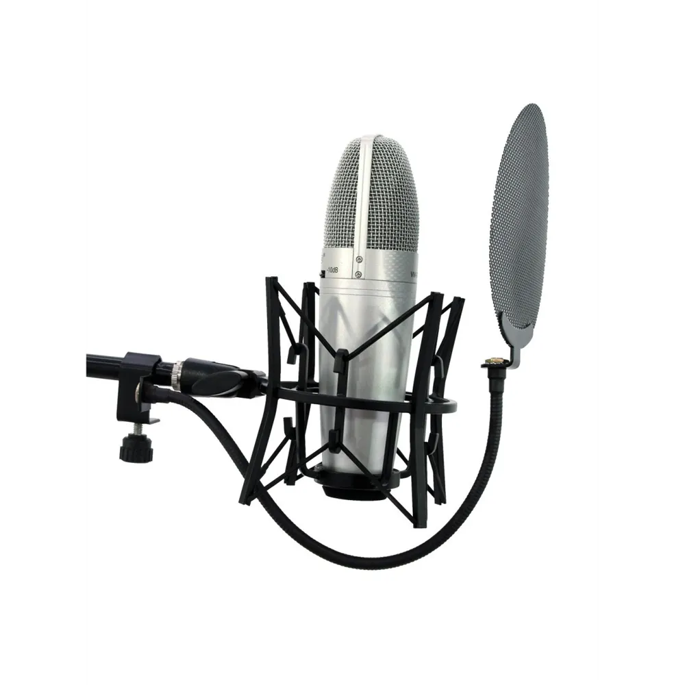OMNITRONIC Mikrofon-Popfilter, Metall schwarz
