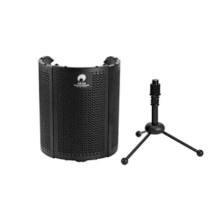OMNITRONIC AS-04 Tisch-Mikrofon-Absorbersystem, faltbar inkl. Tripod