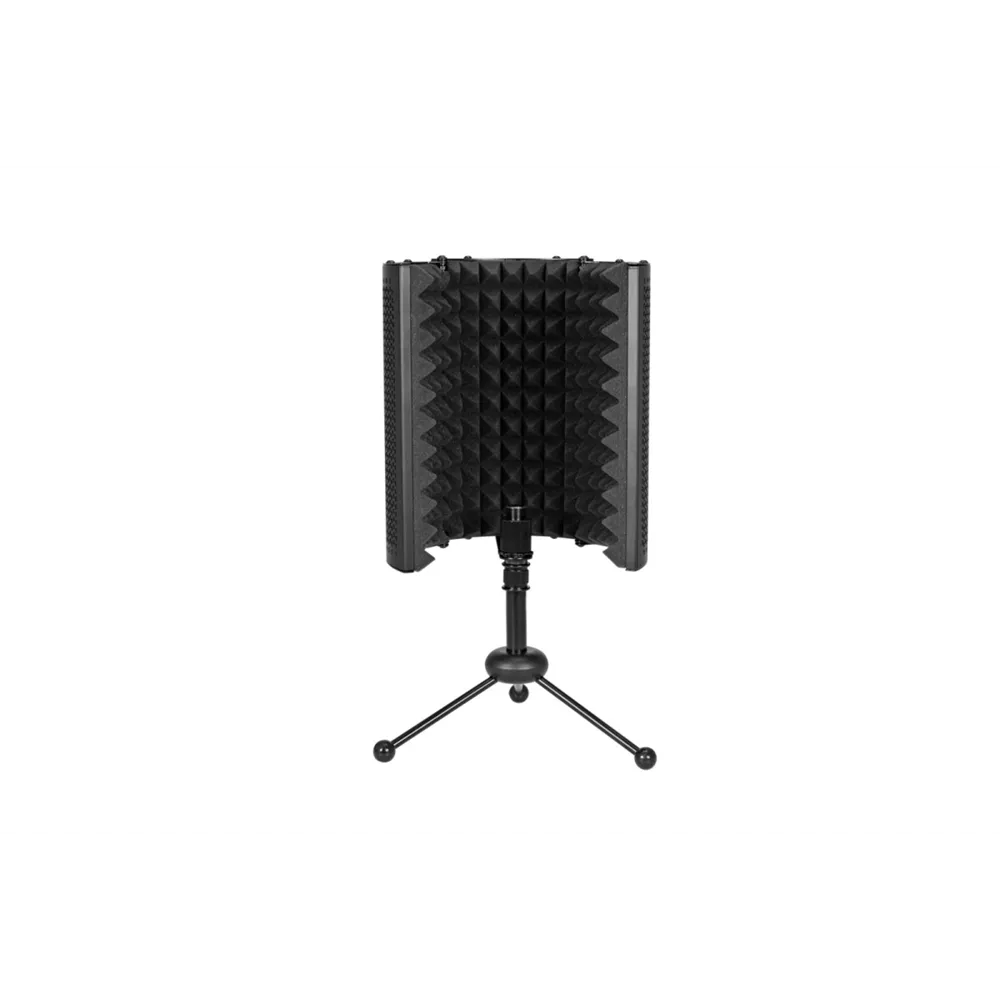 OMNITRONIC AS-04 Tisch-Mikrofon-Absorbersystem, faltbar inkl. Tripod