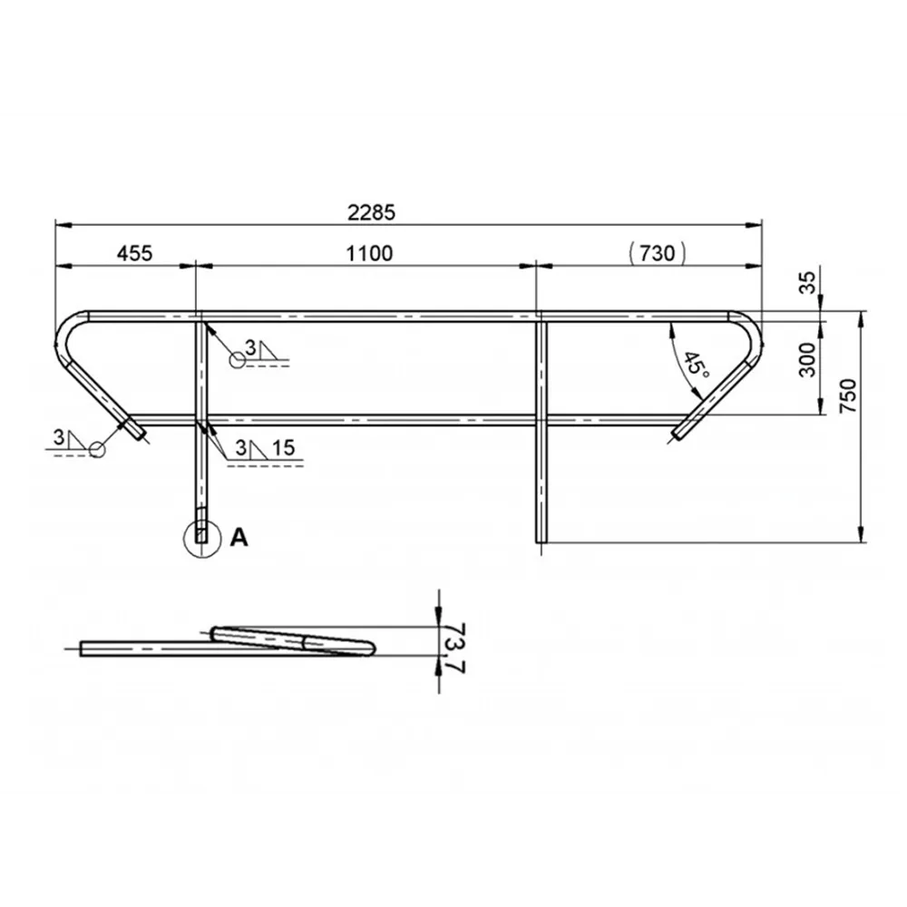 ALUTRUSS BE-1TG Geländer für BE-1T