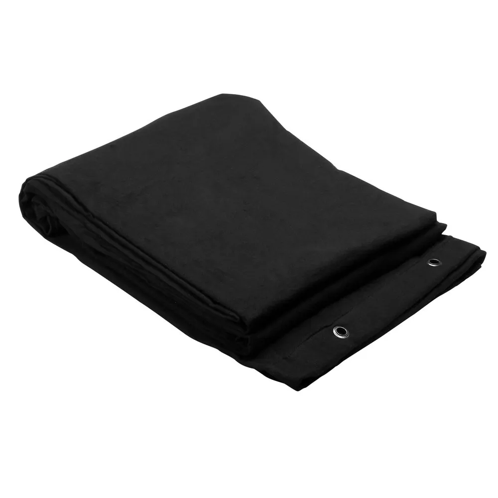 Adam Hall Accessories 0151 X 33 - Dekomolton B1 mit brünierten Ösen, gesäumt, 3 x 3 m, schwarz