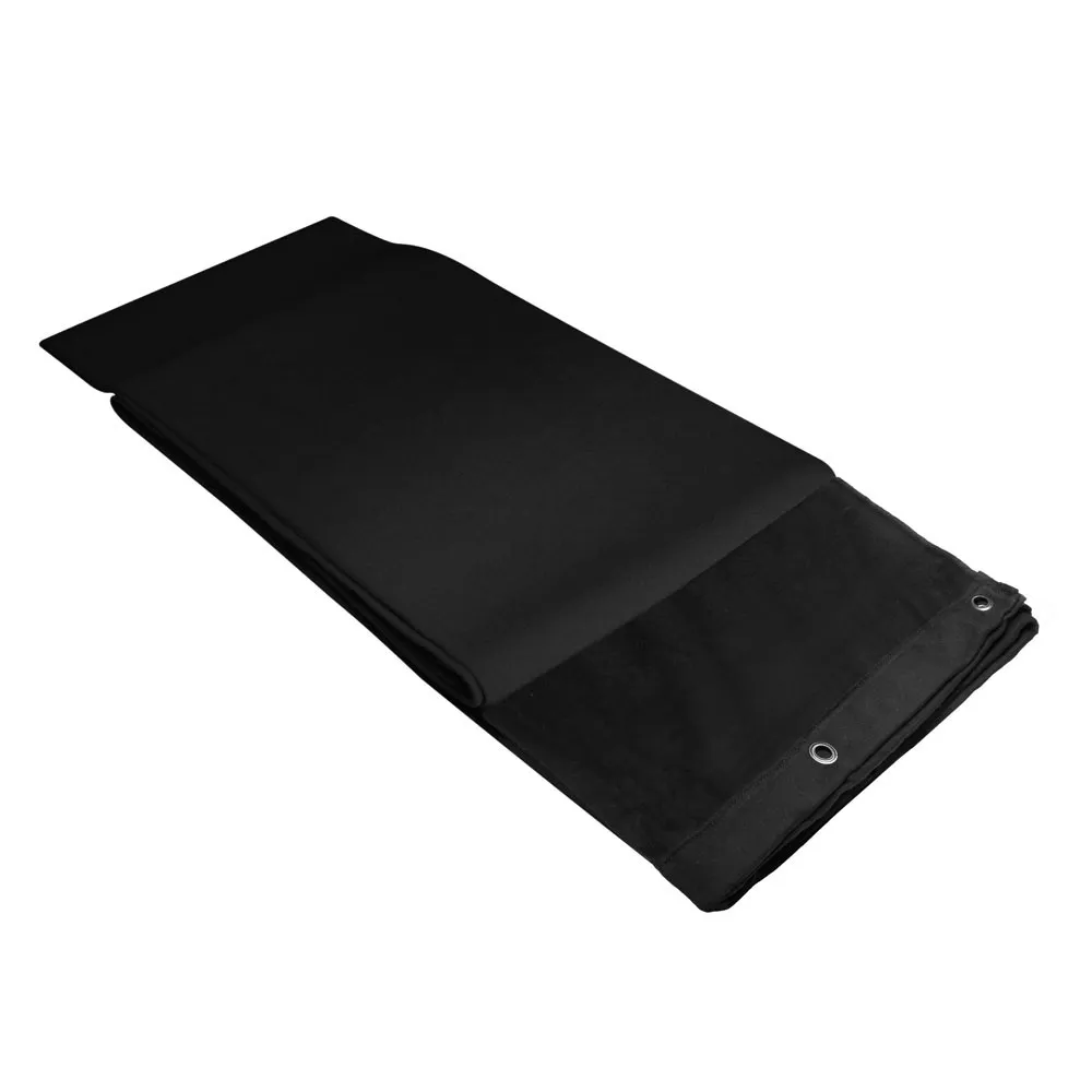 Adam Hall Accessories 0151 X 34 - Dekomolton B1 mit brünierten Ösen, gesäumt, 3 x 4 m, schwarz