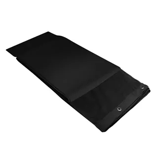 Adam Hall Accessories 0151 X 53 - Dekomolton B1 mit brünierten Ösen, gesäumt 5 x 3 m, schwarz