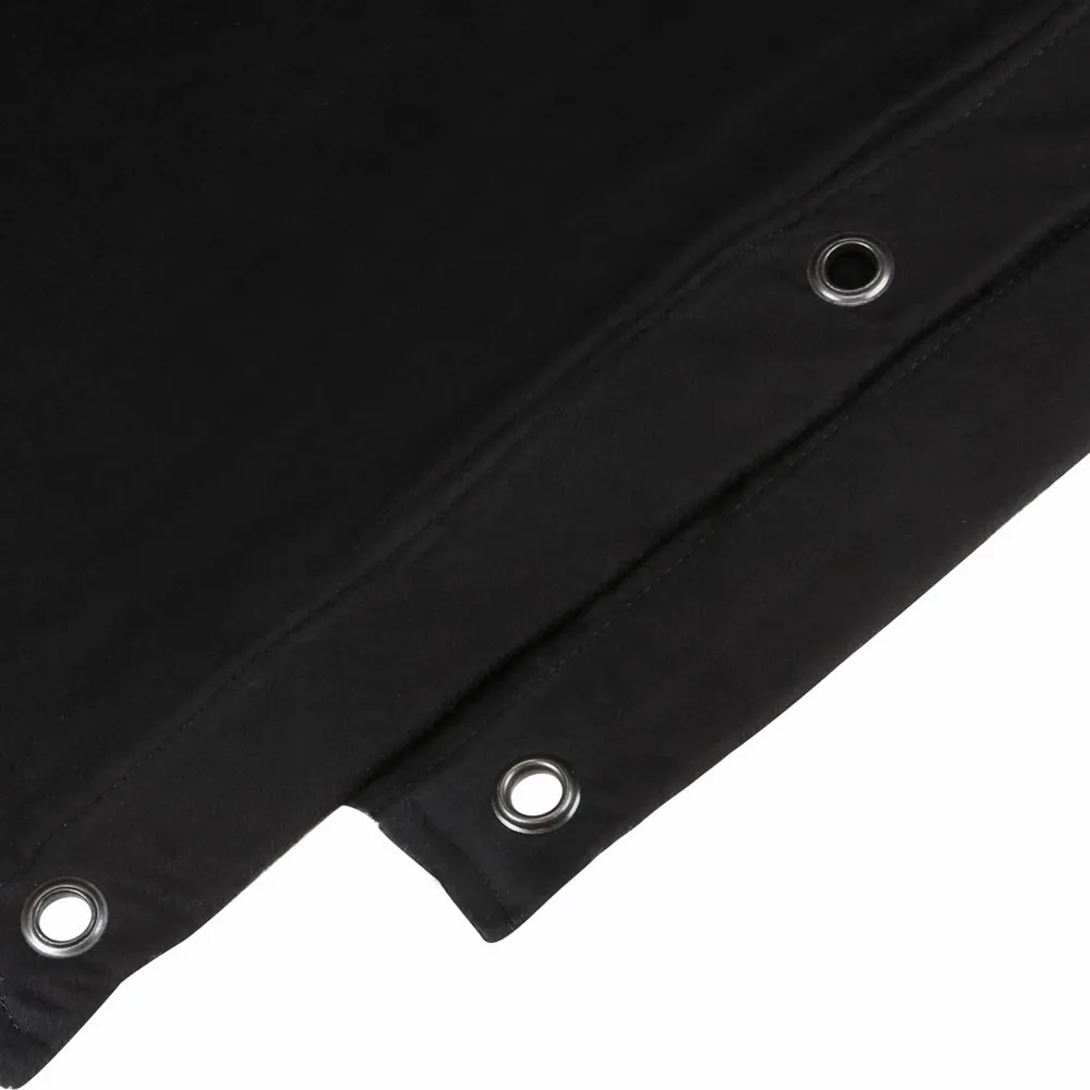 Adam Hall Accessories 0151 X 53 - Dekomolton B1 mit brünierten Ösen, gesäumt 5 x 3 m, schwarz