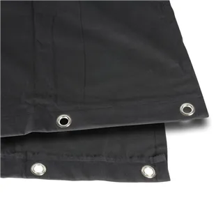 Adam Hall Accessories 0152 X 33 - Bühnenmolton B1 schwarz mit Ösen brüniert 3 x 3 m