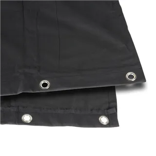 Adam Hall Accessories 0152 X 53 - Bühnenmolton B1 schwarz mit Ösen brüniert 5 x 3 m