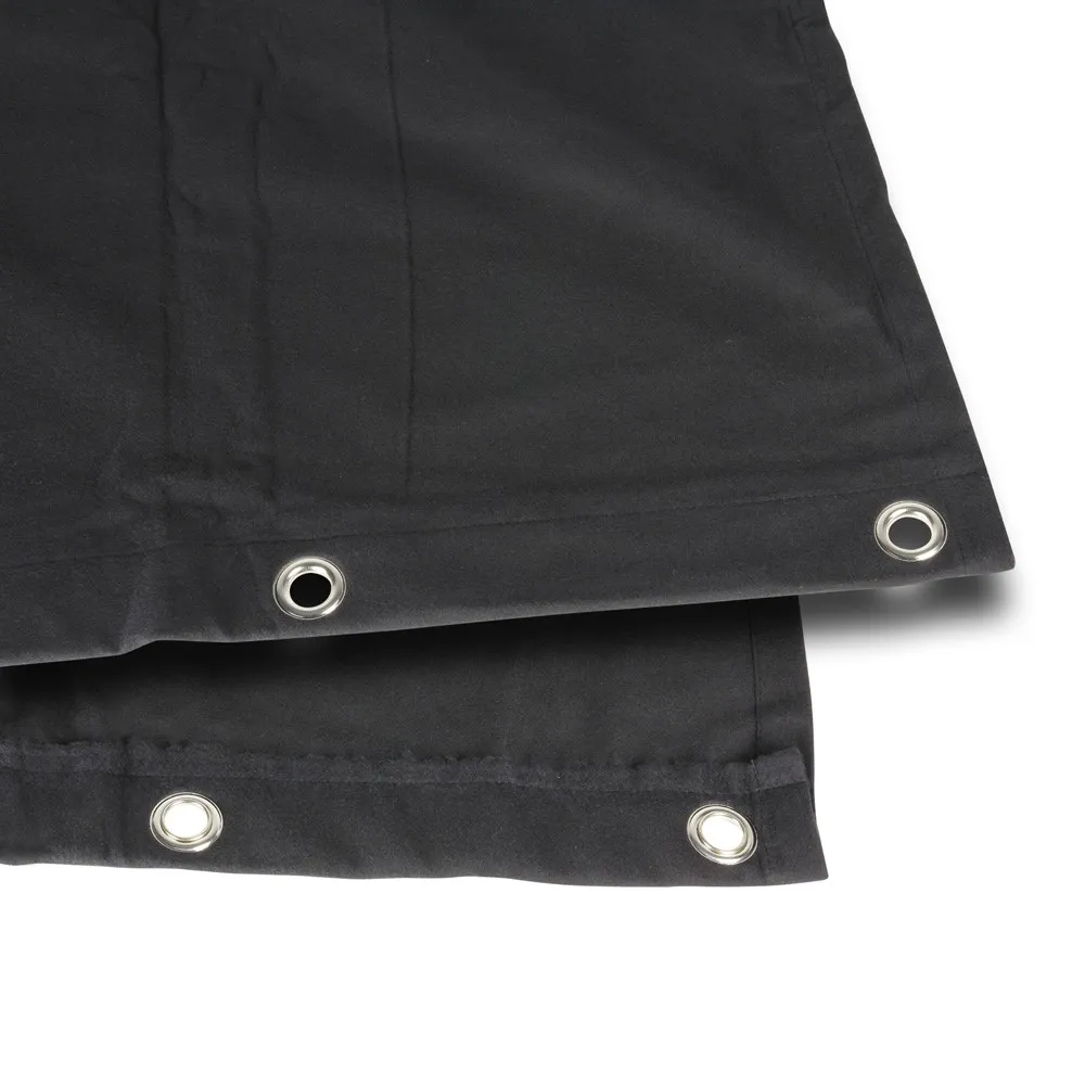 Adam Hall Accessories 0152 X 53 - Bühnenmolton B1 schwarz mit Ösen brüniert 5 x 3 m