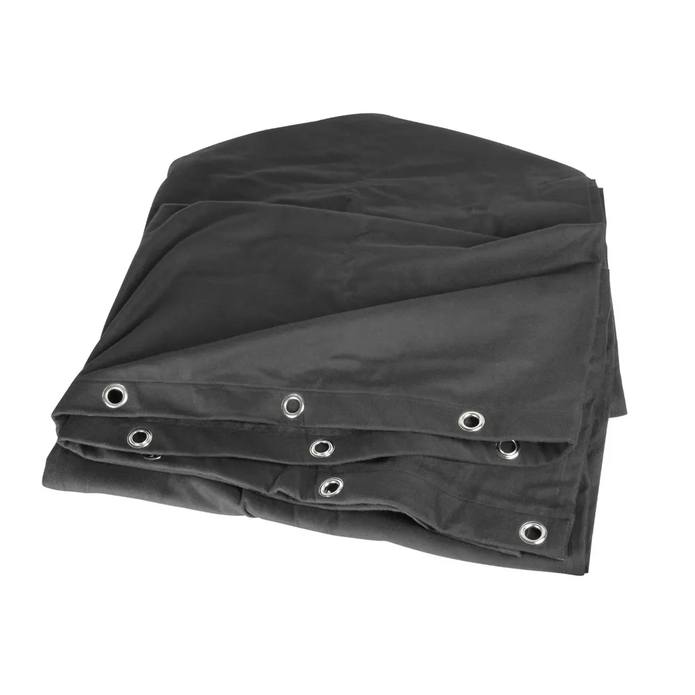 Adam Hall Accessories 0152 X 53 - Bühnenmolton B1 schwarz mit Ösen brüniert 5 x 3 m