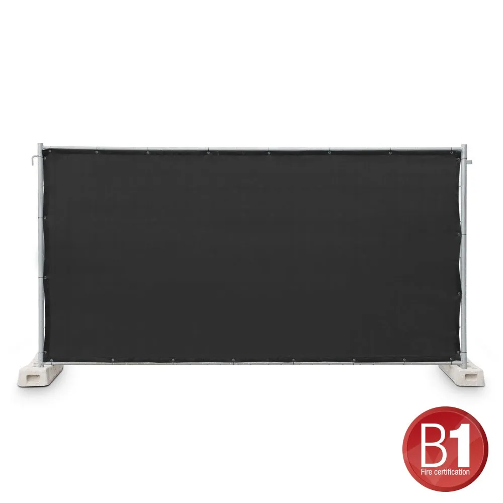 Adam Hall Accessories 0159 X BAU 1 - Bauzaunblende Gaze Typ 800 1,76 x 3,41 m geöst, schwarz