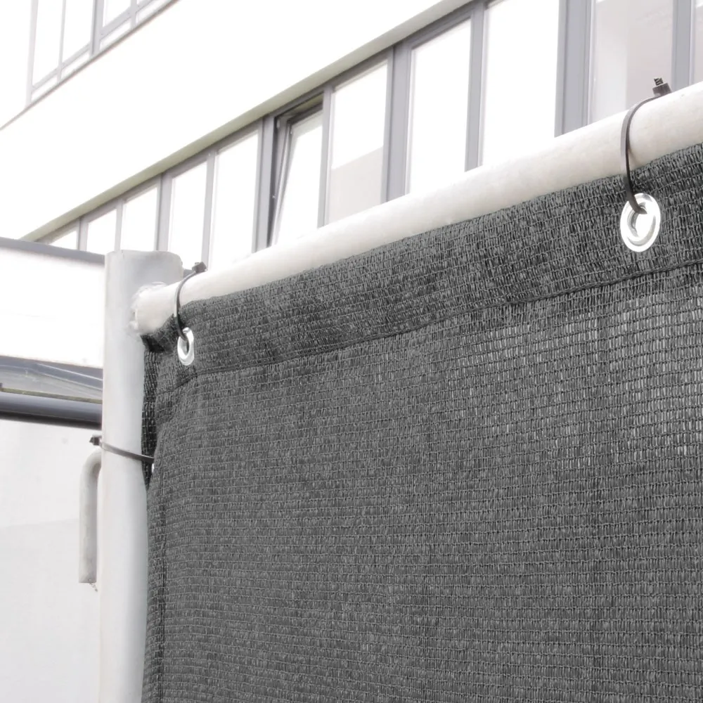 Adam Hall Accessories 0159 X BAU 1 - Bauzaunblende Gaze Typ 800 1,76 x 3,41 m geöst, schwarz