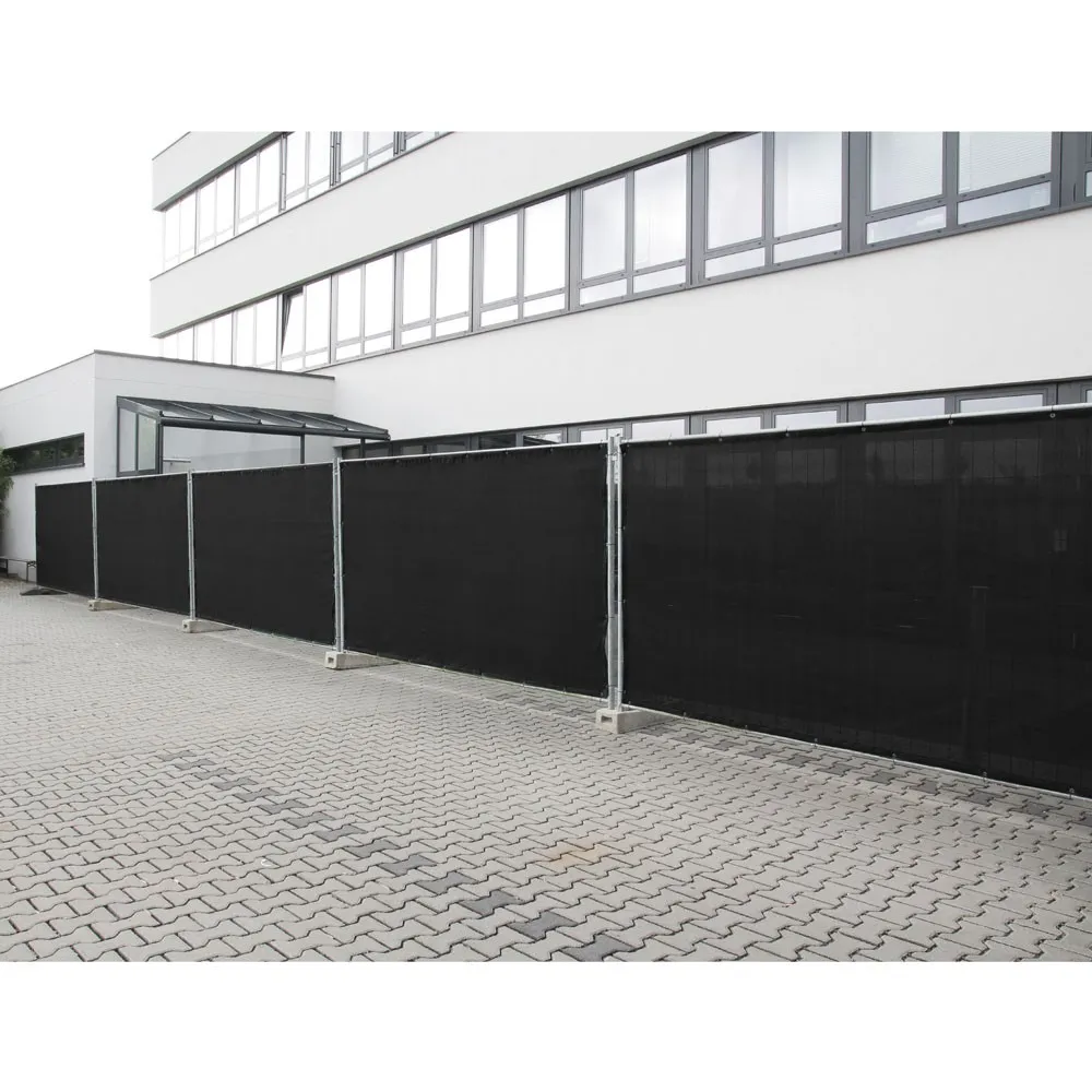 Adam Hall Accessories 0159 X BAU 1 - Bauzaunblende Gaze Typ 800 1,76 x 3,41 m geöst, schwarz