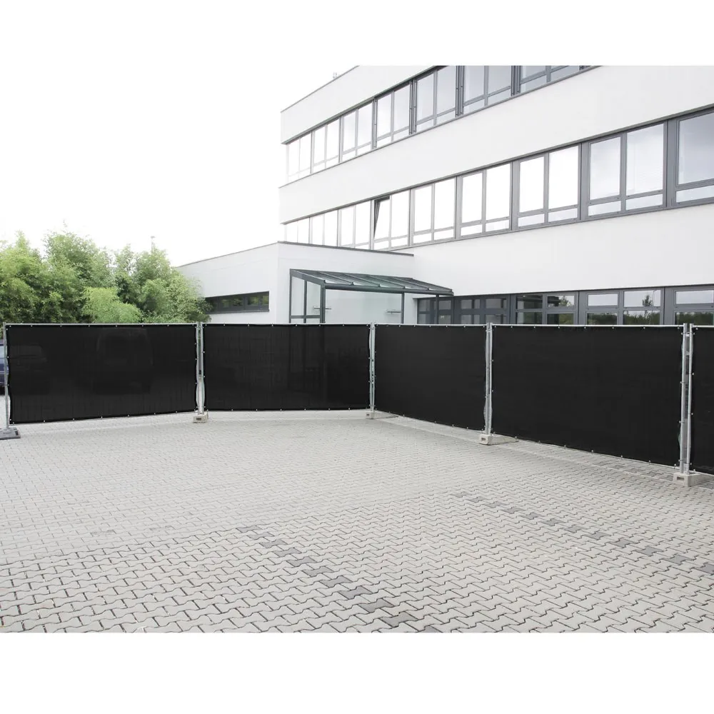 Adam Hall Accessories 0159 X BAU 1 - Bauzaunblende Gaze Typ 800 1,76 x 3,41 m geöst, schwarz