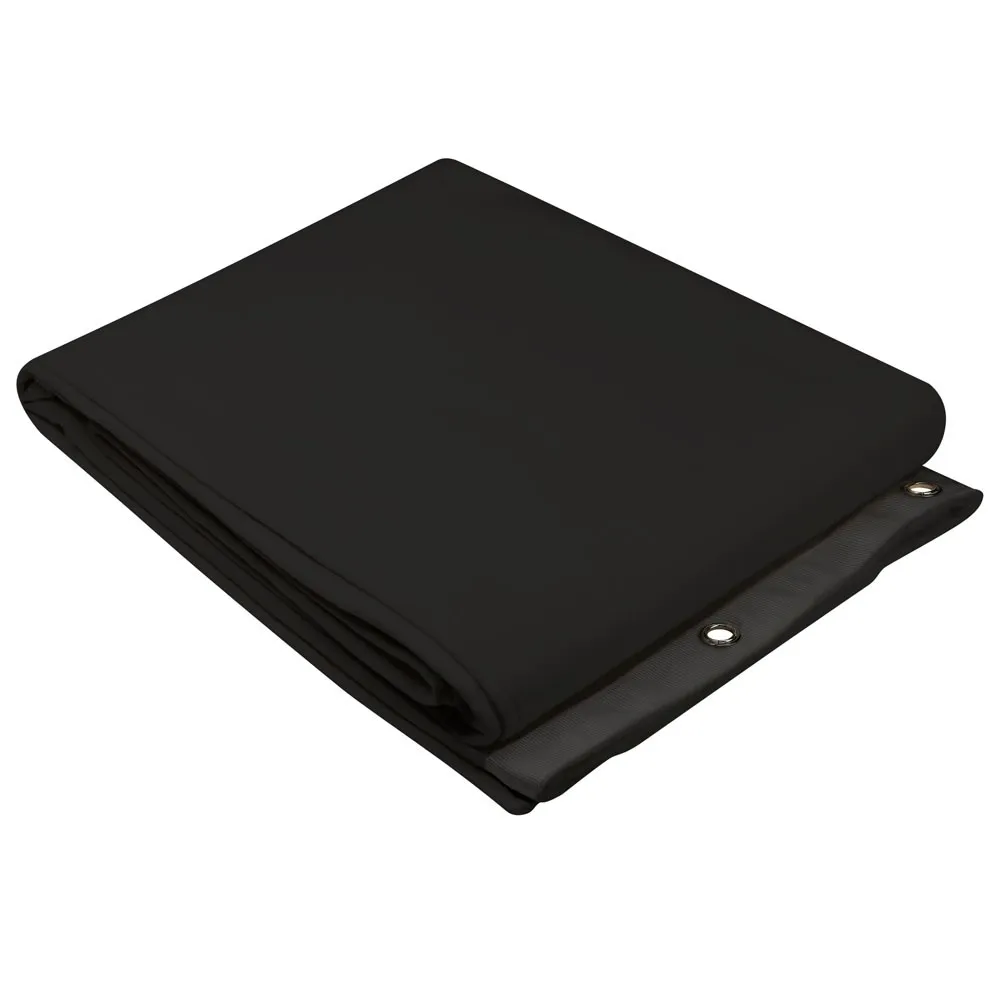 Adam Hall Accessories 0160 X 33 - Akustikmolton B1 mit brünierten Ösen, gesäumt, 3 x 3 m, schwarz