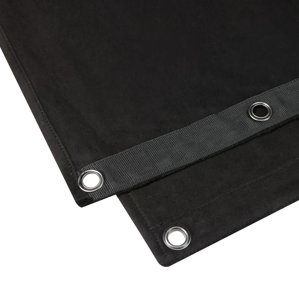 Adam Hall Accessories 0160 X 33 - Akustikmolton B1 mit brünierten Ösen, gesäumt, 3 x 3 m, schwarz