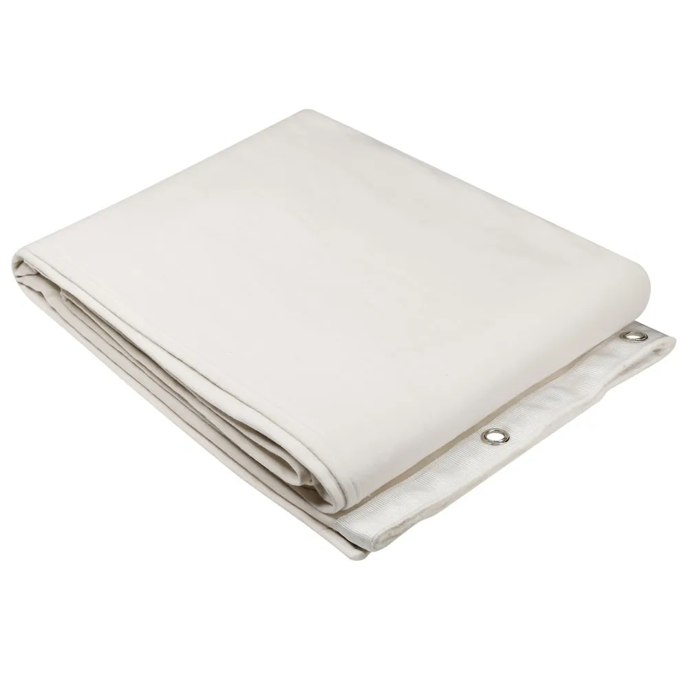 Adam Hall Accessories 0160 X 33 WH - Akustikmolton B1 mit brünierten Ösen, gesäumt, 3 x 3 m, creme
