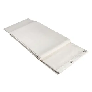 Adam Hall Accessories 0160 X 53 WH - Akustikmolton B1 mit brünierten Ösen, gesäumt, 5 x 3 m, creme