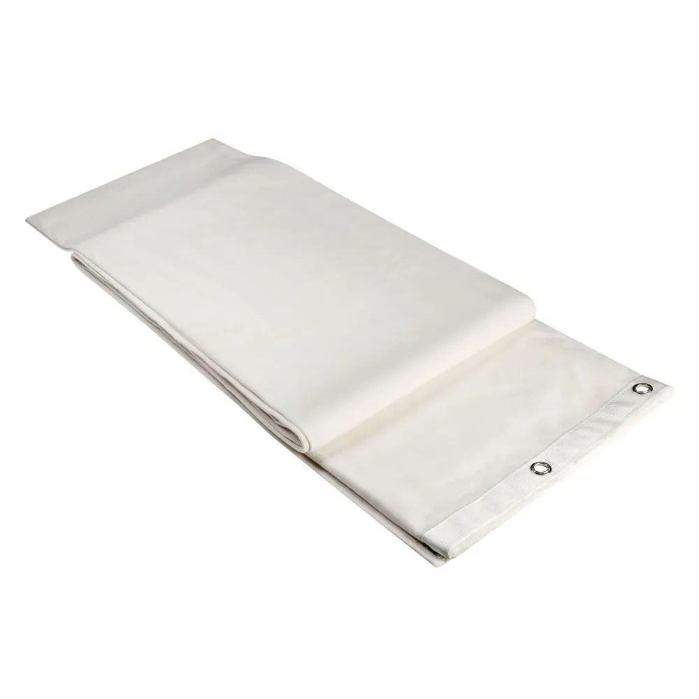 Adam Hall Accessories 0160 X 53 WH - Akustikmolton B1 mit brünierten Ösen, gesäumt, 5 x 3 m, creme