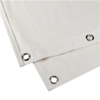 Adam Hall Accessories 0160 X 53 WH - Akustikmolton B1 mit brünierten Ösen, gesäumt, 5 x 3 m, creme
