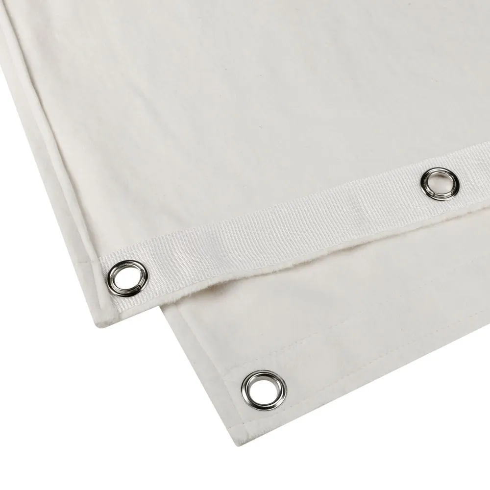 Adam Hall Accessories 0160 X 53 WH - Akustikmolton B1 mit brünierten Ösen, gesäumt, 5 x 3 m, creme