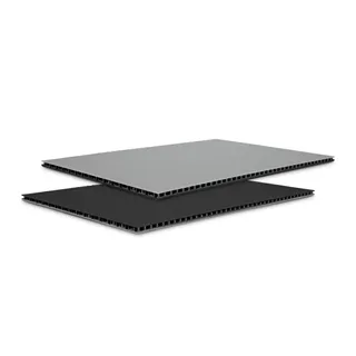 Adam Hall Hardware 0546 BG - SolidLite® PP-Platte schwarz / grau 4,5 mm, 2500 x 1250 mm