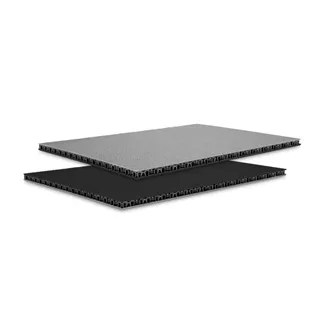 Adam Hall Hardware 0568 SB - SolidLite® PP-Platte silber / schwarz 6,8 mm, 2500 x 1250 mm