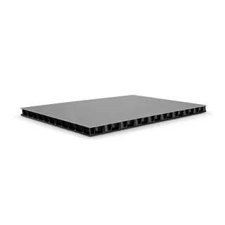 Adam Hall Hardware 0594 BG - SolidLite® PP-Platte schwarz / grau 9,4 mm, 2500 x 1250 mm