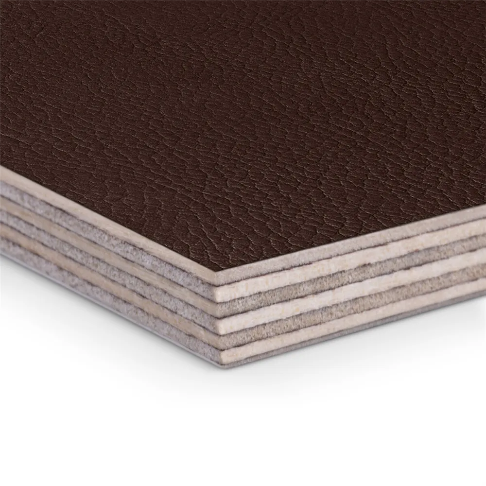Adam Hall Hardware 067 LEDER BRAUN - 6,5mm  Birke Phenolharz mit brauner Lederoptik Struktur, 2500mm x 1250mm