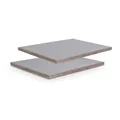 Adam Hall Hardware 067 LEDER GRAU - 6,5mm  Birke Phenolharz mit grauer Lederoptik Struktur, 2500mm x 1250mm