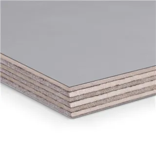 Adam Hall Hardware 067 LEDER GRAU - 6,5mm  Birke Phenolharz mit grauer Lederoptik Struktur, 2500mm x 1250mm