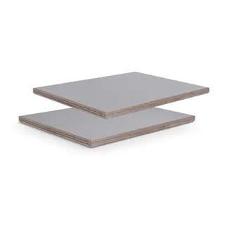 Adam Hall Hardware 069 LEDER GRAU - 9mm  Birke Phenolharz mit grauer Lederoptik Struktur, 2500mm x 1250mm
