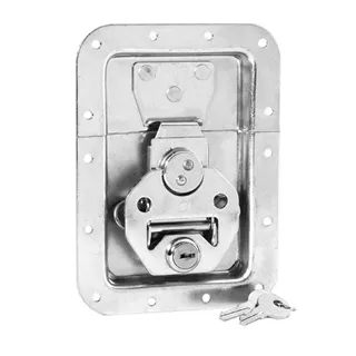 Adam Hall Hardware 17250 LS - Butterfly Verschluss groß gefedert abschließbar ungekröpft 14 mm tief