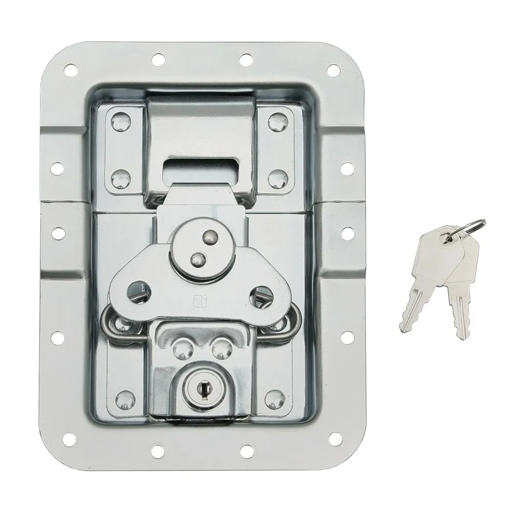 Adam Hall Hardware 172511 L - Butterfly Verschluss groß abschließbar gekröpft 14 mm tief