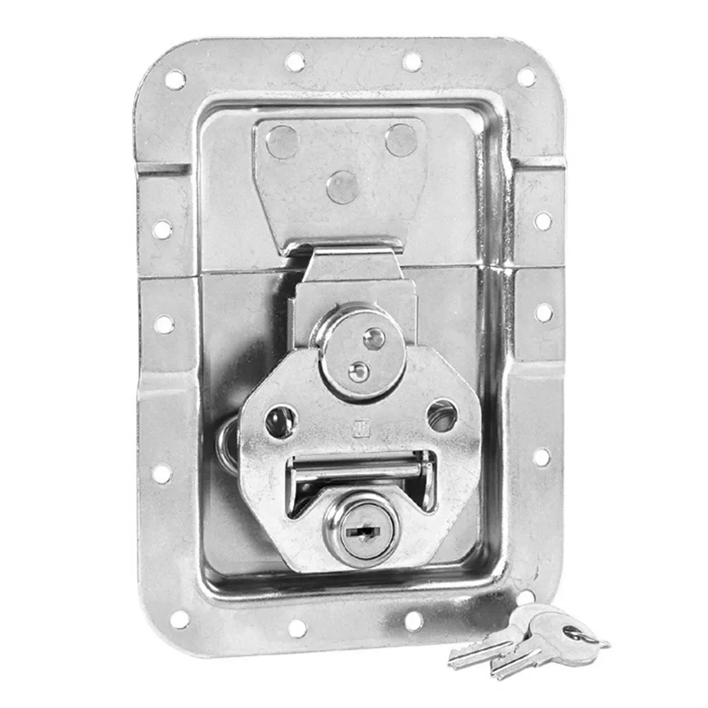 Adam Hall Hardware 17251 LS - Butterfly Verschluss groß gefedert abschließbar gekröpft 14 mm tief