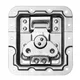 Adam Hall Hardware 172532 - Butterfly Verschluss kurz gekröpft 14 mm tief mit Nietschutz