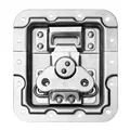 Adam Hall Hardware 172532 - Butterfly Verschluss kurz gekröpft 14 mm tief mit Nietschutz