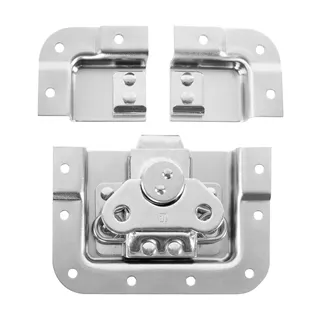 Adam Hall Hardware SPLIT-LID - Butterfly Verschluss kurz gekröpft 14 mm tief mit geteilter Schale