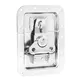 Adam Hall Hardware 17256 - Butterfly Verschluss groß ungekröpft 14 mm tief mit Vorhängeschloßöse