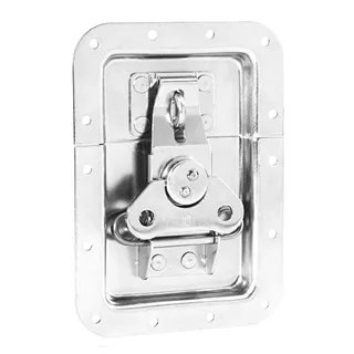 Adam Hall Hardware 17256 - Butterfly Verschluss groß ungekröpft 14 mm tief mit Vorhängeschloßöse