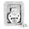 Adam Hall Hardware 17290 LS - Butterfly Verschluss mittel gefedert abschließbar ungekröpft 14 mm tief