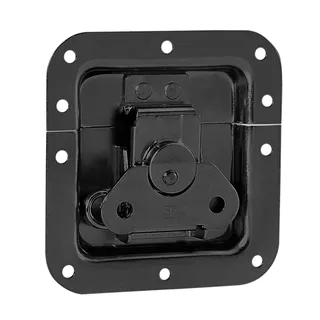 Adam Hall Hardware 17291S BLK - Butterfly Verschluss mittel gefedert ungekröpft 12 mm tief, schwarz